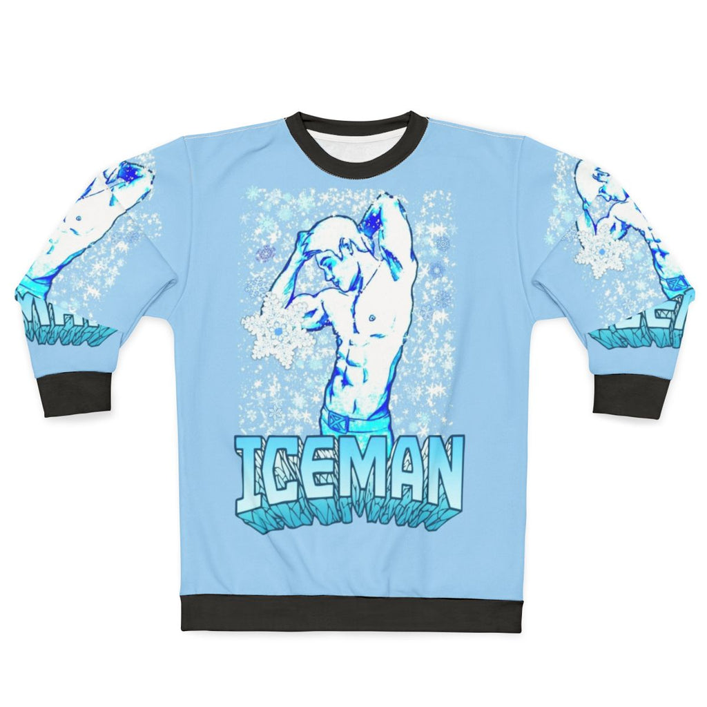 Iceman superhero sweatshirt featuring the X-Men character