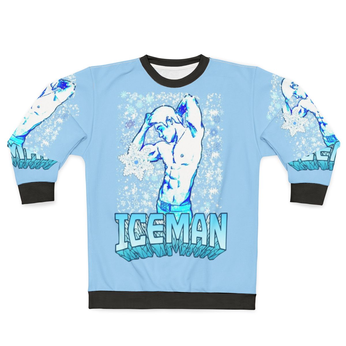 Iceman superhero sweatshirt featuring the X-Men character