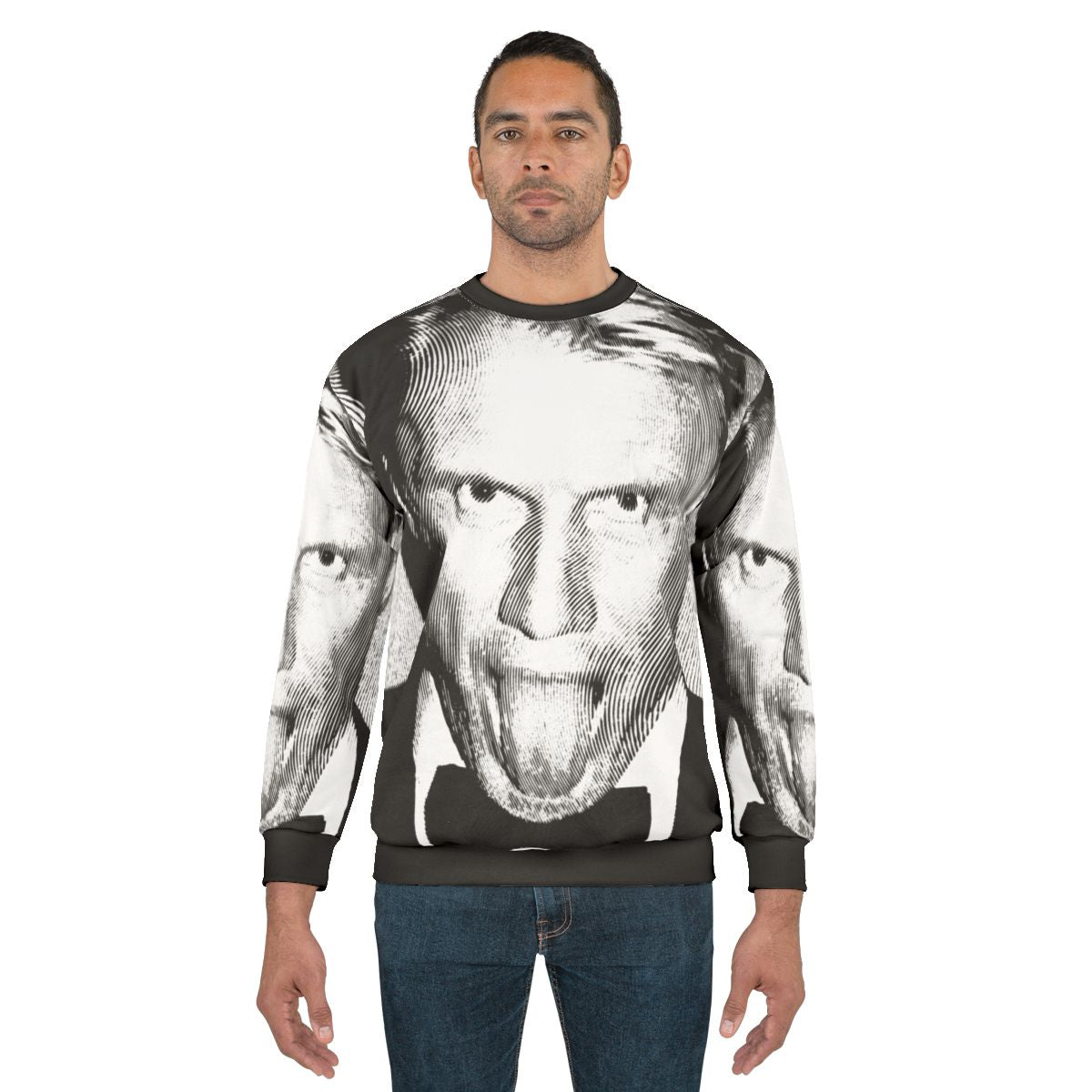 Iconic Dolph Lundgren Linocut Portrait Sweatshirt
