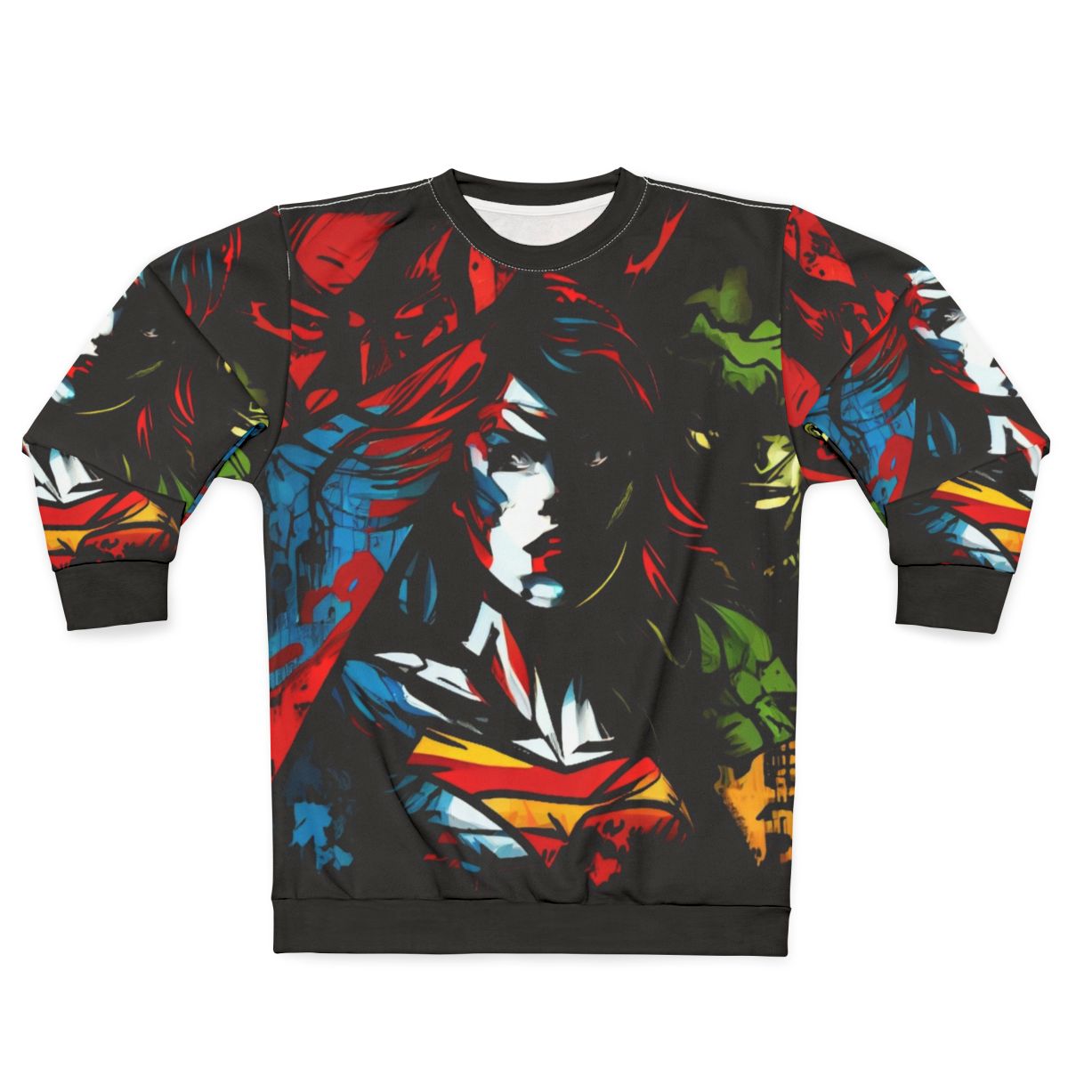 Iconic superhero sweatshirt with bold graphic design