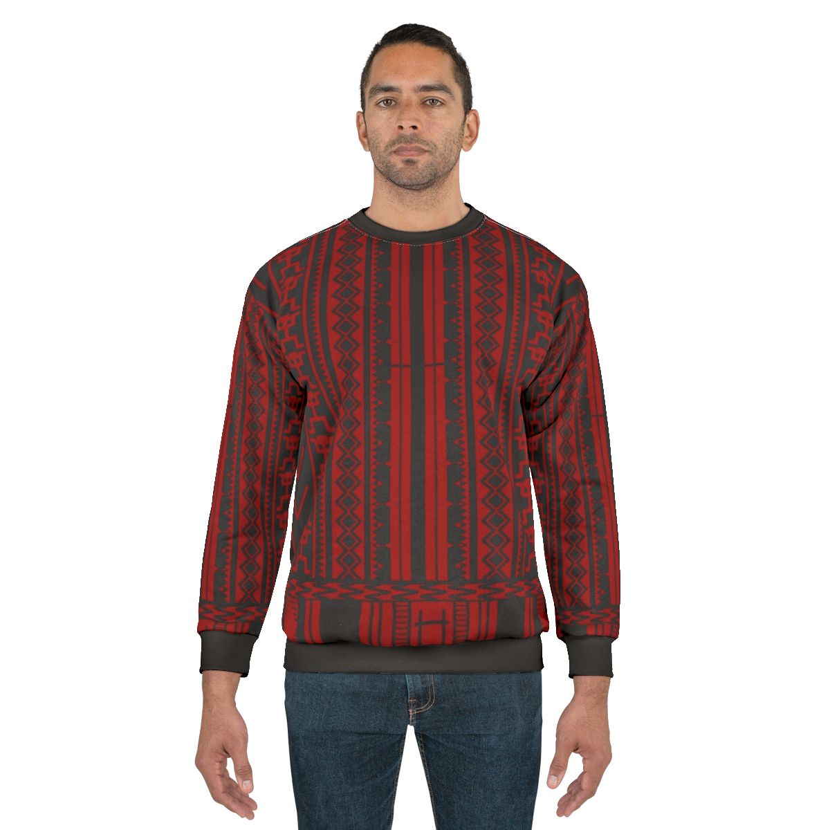 Ifugao Weave Sweatshirt with Tribal Patterns
