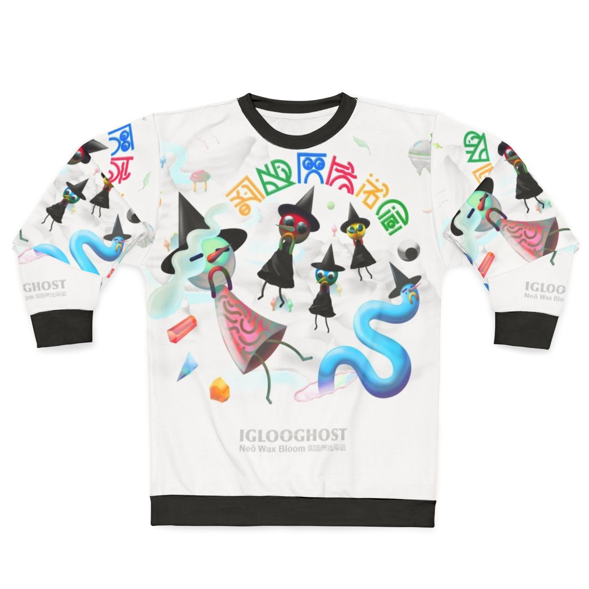 Iglooghost Neo Wax Bloom Sweatshirt featuring abstract artwork