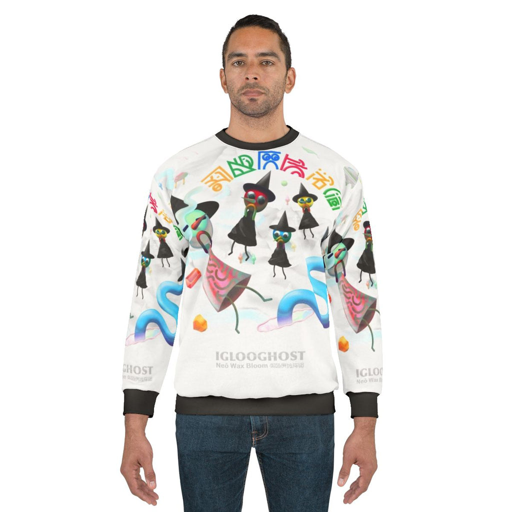 Iglooghost Neo Wax Bloom Sweatshirt featuring abstract artwork