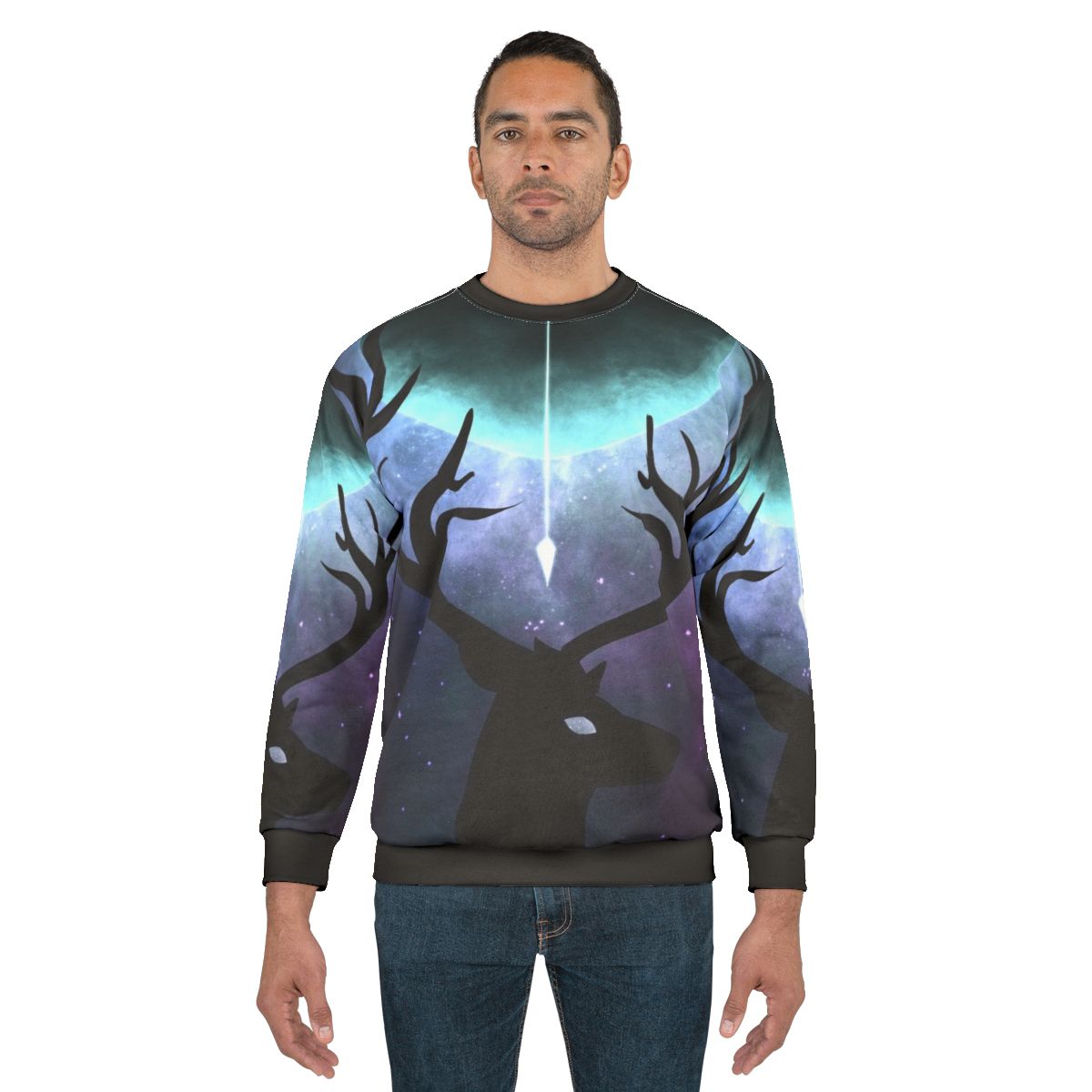 Actaeon illustration sweatshirt featuring Greek mythology character