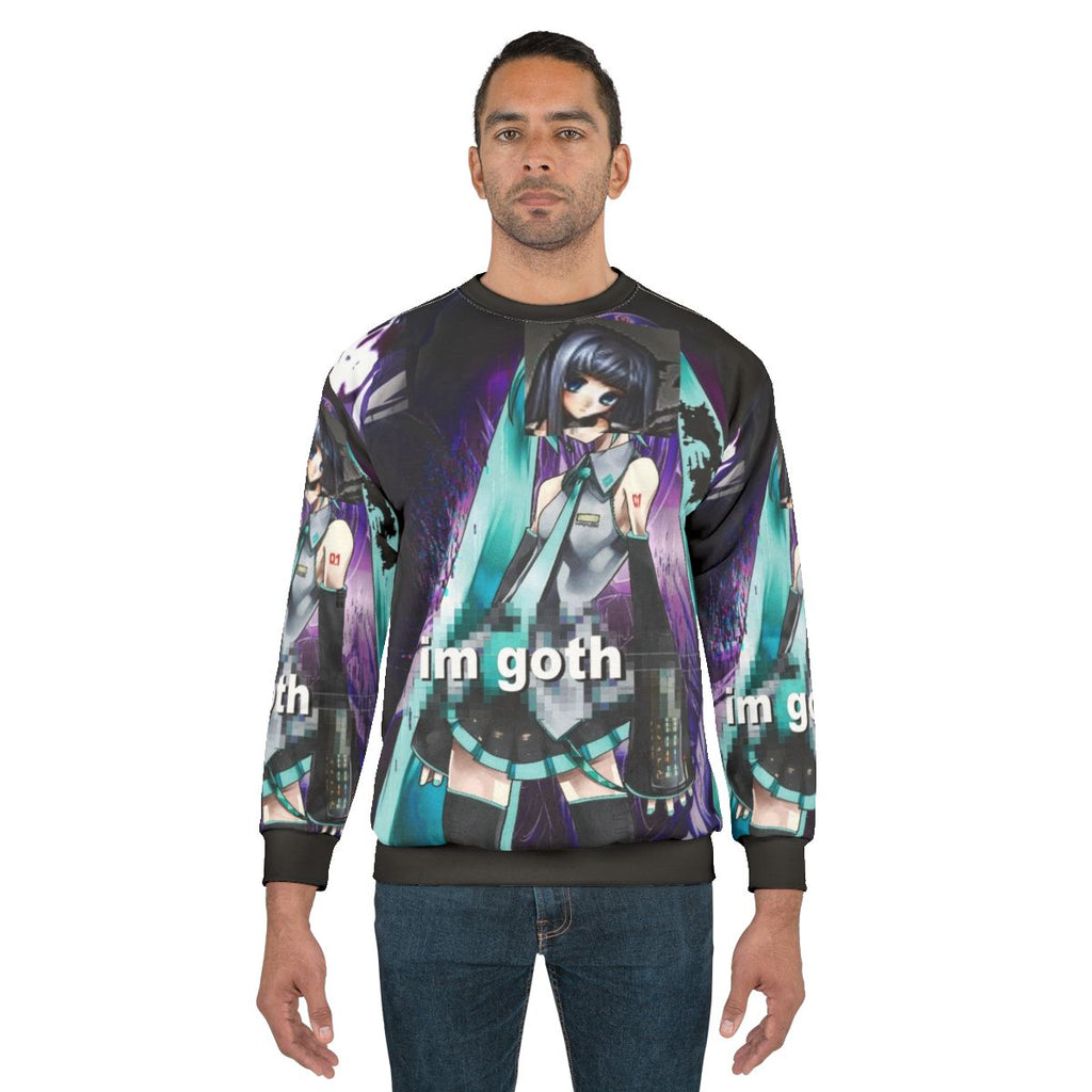 Gothic anime parody sweatshirt