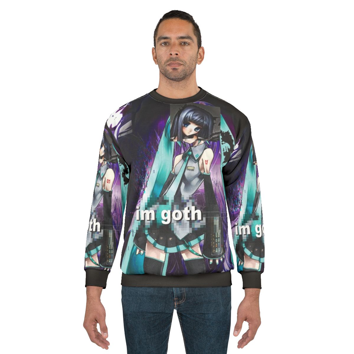 Gothic anime parody sweatshirt