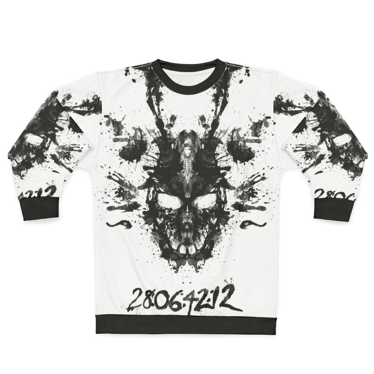 Donnie Darko inspired sweatshirt with imaginary inkblot graphic design