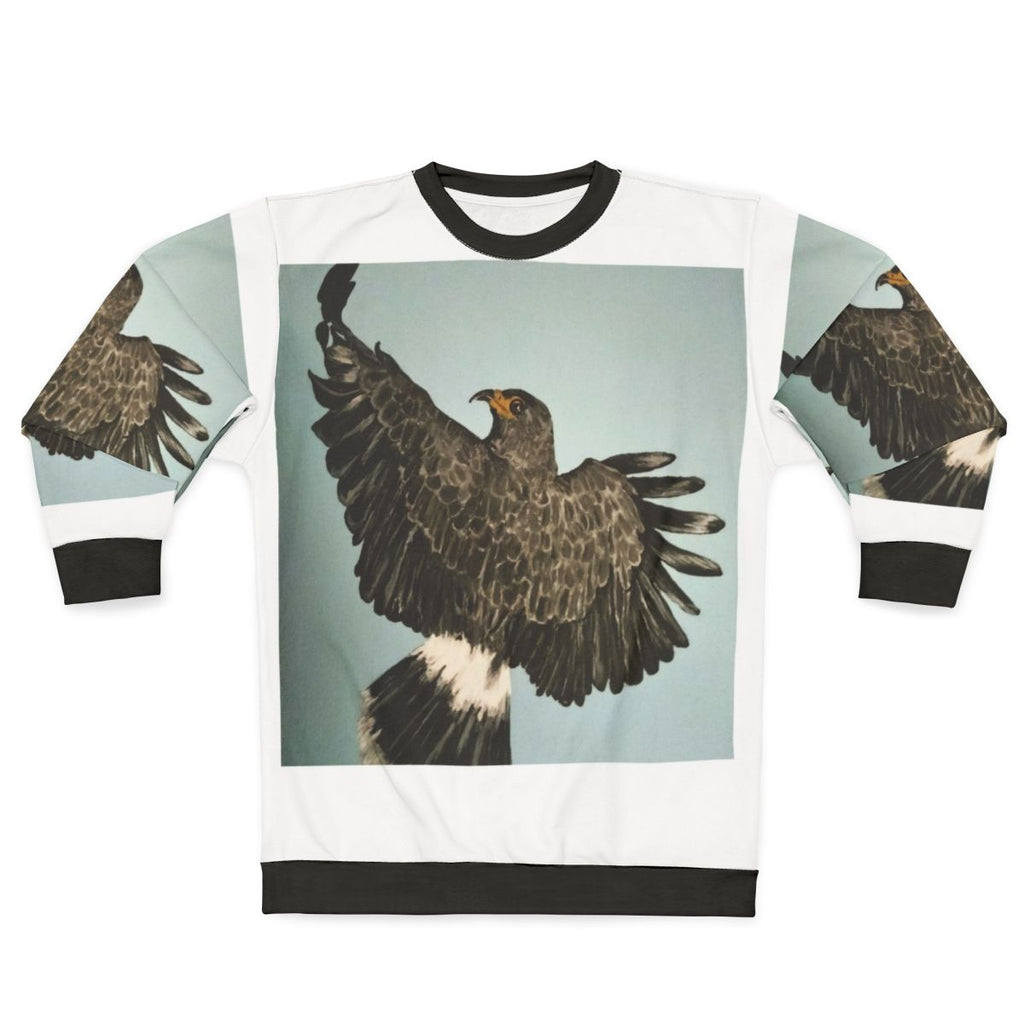 In Flight Sweatshirt featuring a soaring raptor