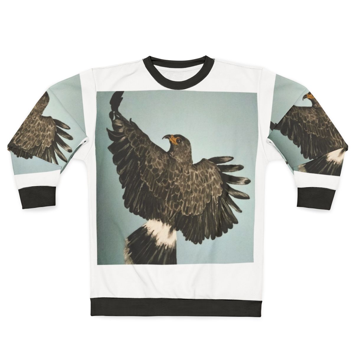 In Flight Sweatshirt featuring a soaring raptor