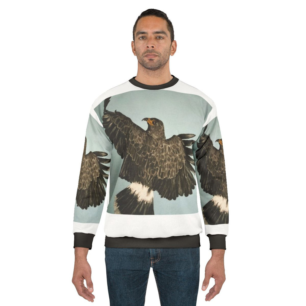 In Flight Sweatshirt featuring a soaring raptor