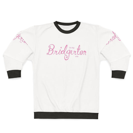 Pink sweatshirt with Bridgerton era inspired design