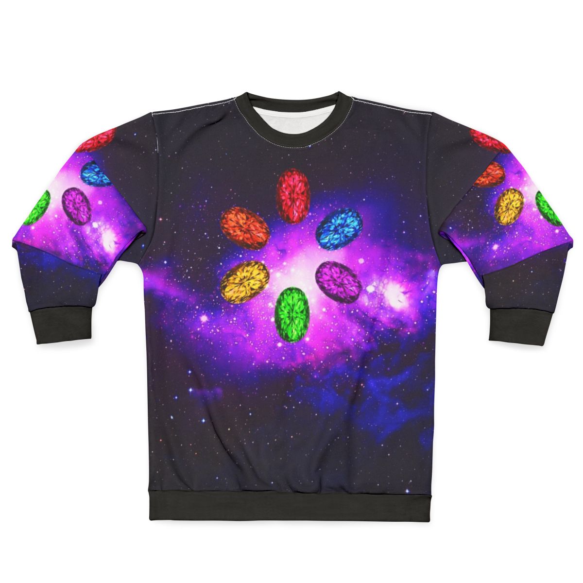 Infinity stones galaxy sweatshirt with space and Marvel design