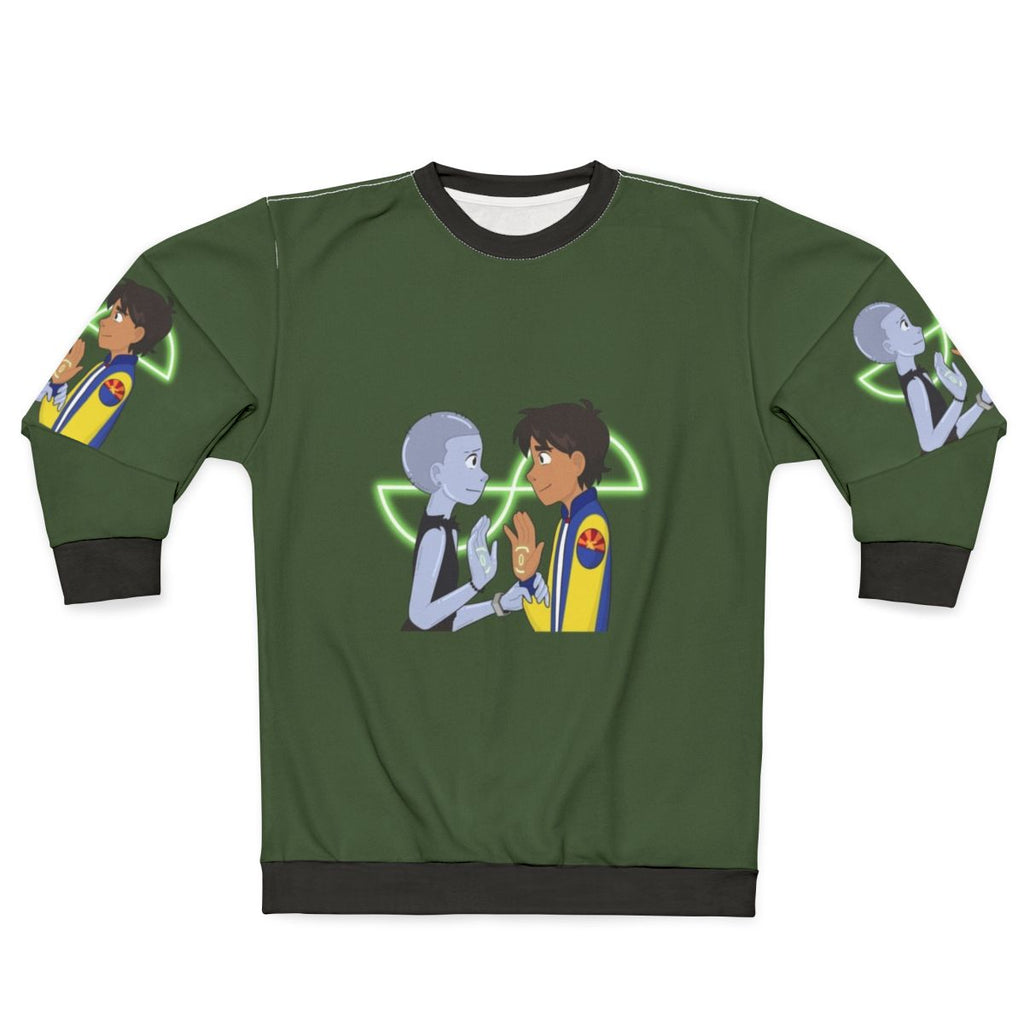 Infinity Train Cartoon Network Sweatshirt with Mirror Tulip Pattern