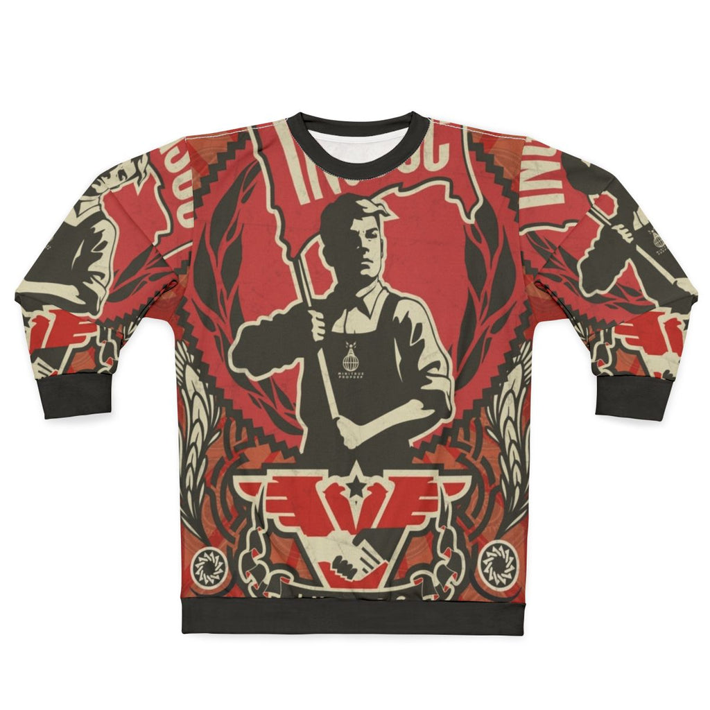 Ingsoc 1984 Propaganda Sweatshirt with Orwellian Big Brother Imagery