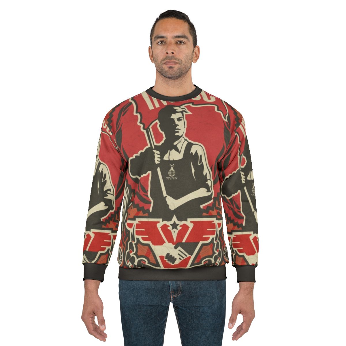 Ingsoc 1984 Propaganda Sweatshirt with Orwellian Big Brother Imagery