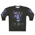 Inigo the Khajiit companion from Skyrim featured on a dark sweatshirt