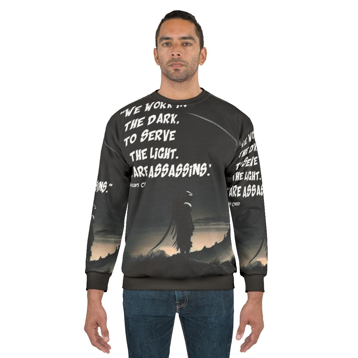 Inspirational Assassin's Creed Sweatshirt with Motivational Quotes