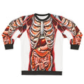 Human anatomy skeleton art sweatshirt