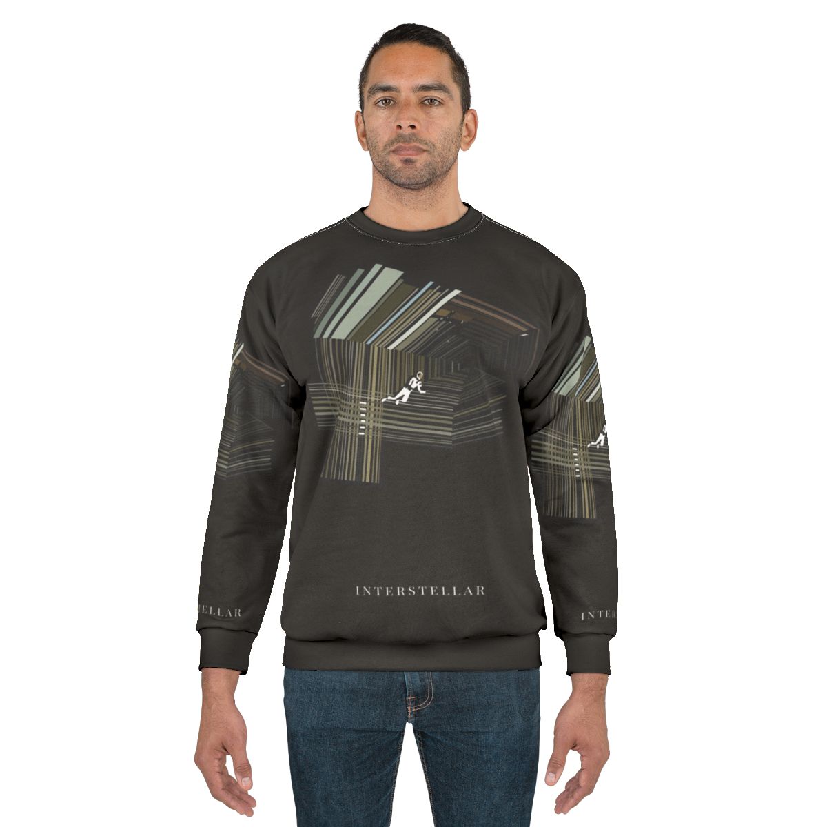 Interstellar Cosmonaut Sweatshirt featuring a geometric galaxy design