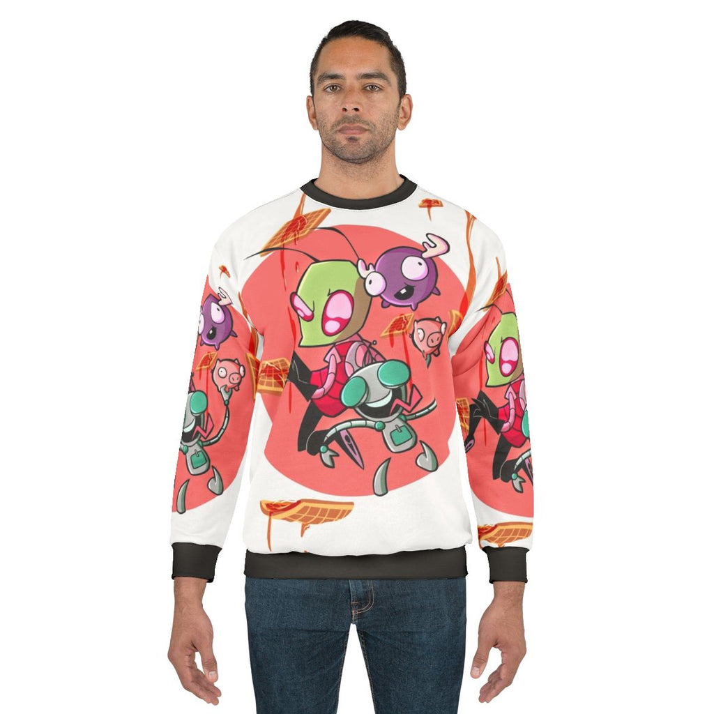 Cartoon Invader Zim Waffles Sweatshirt