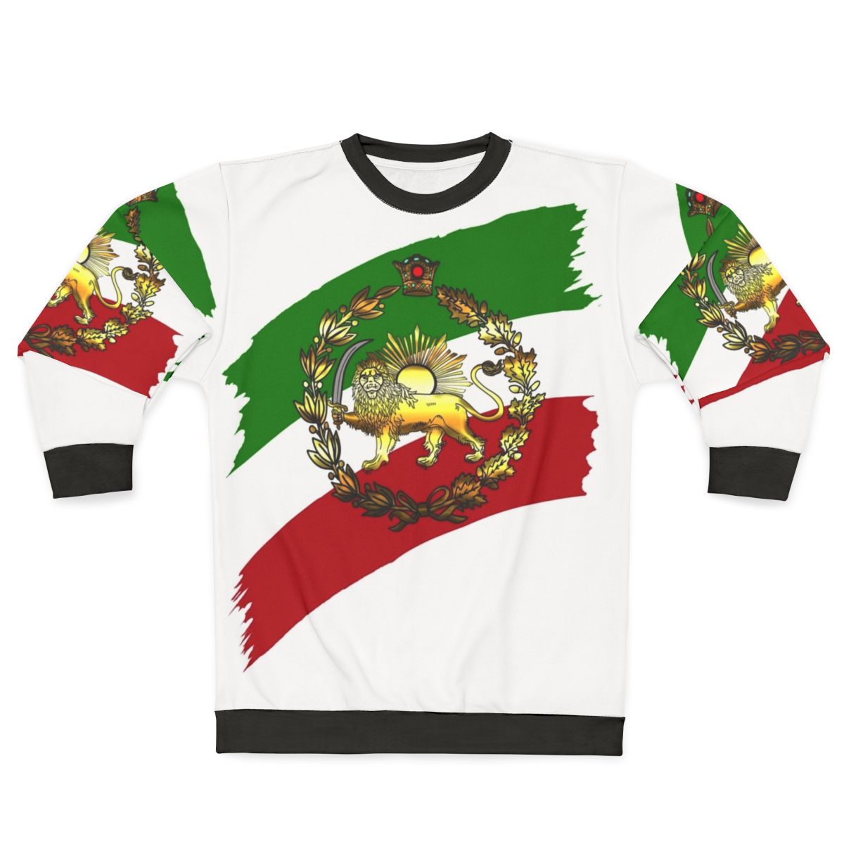 Iran Pahlavi Flag Sweatshirt with Lion and Crown