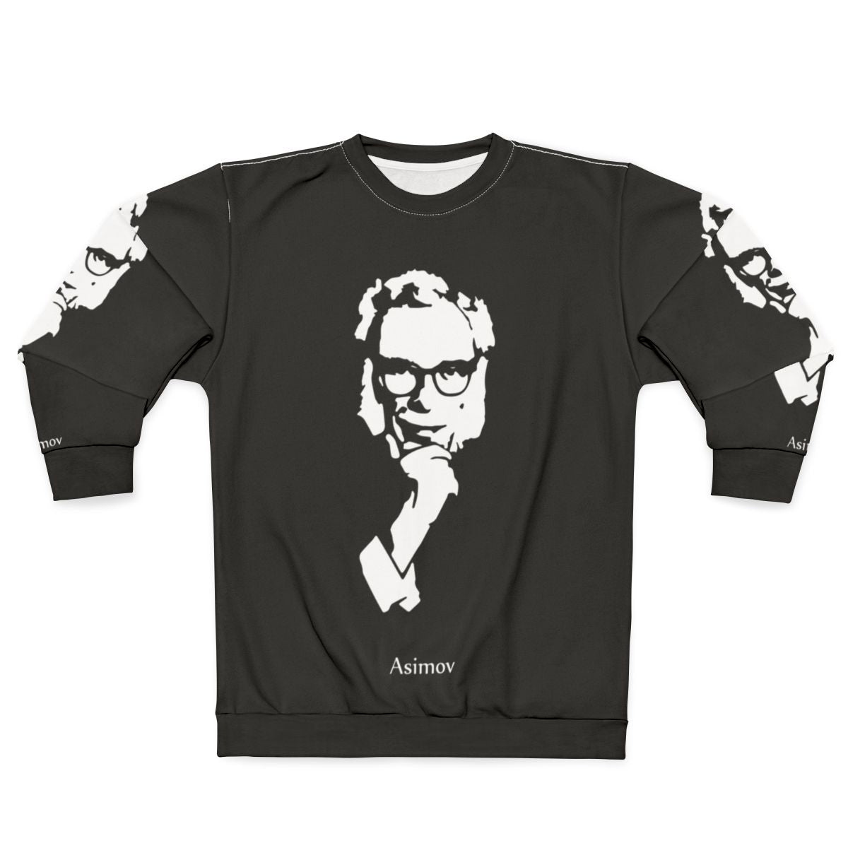 Sweatshirt featuring the iconic image of author Isaac Asimov