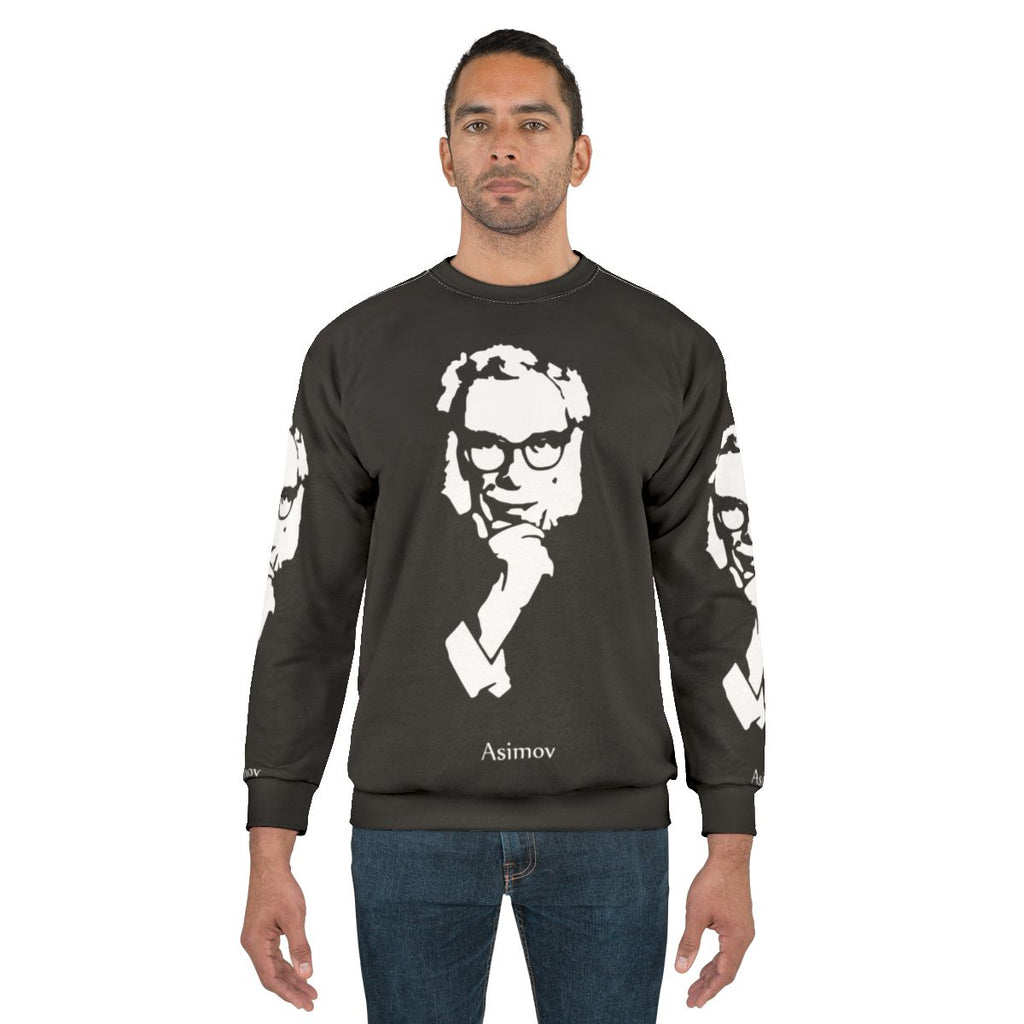 Sweatshirt featuring the iconic image of author Isaac Asimov