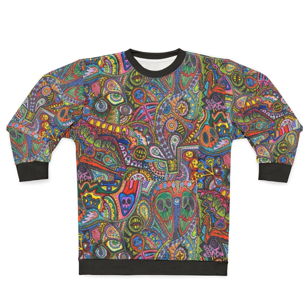 Will Wood psychedelic sweatshirt with colorful patterns and original artwork