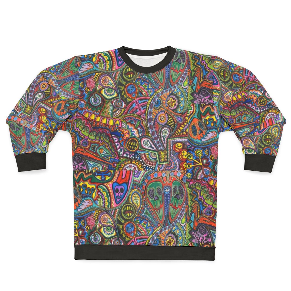 Will Wood psychedelic sweatshirt with colorful patterns and original artwork