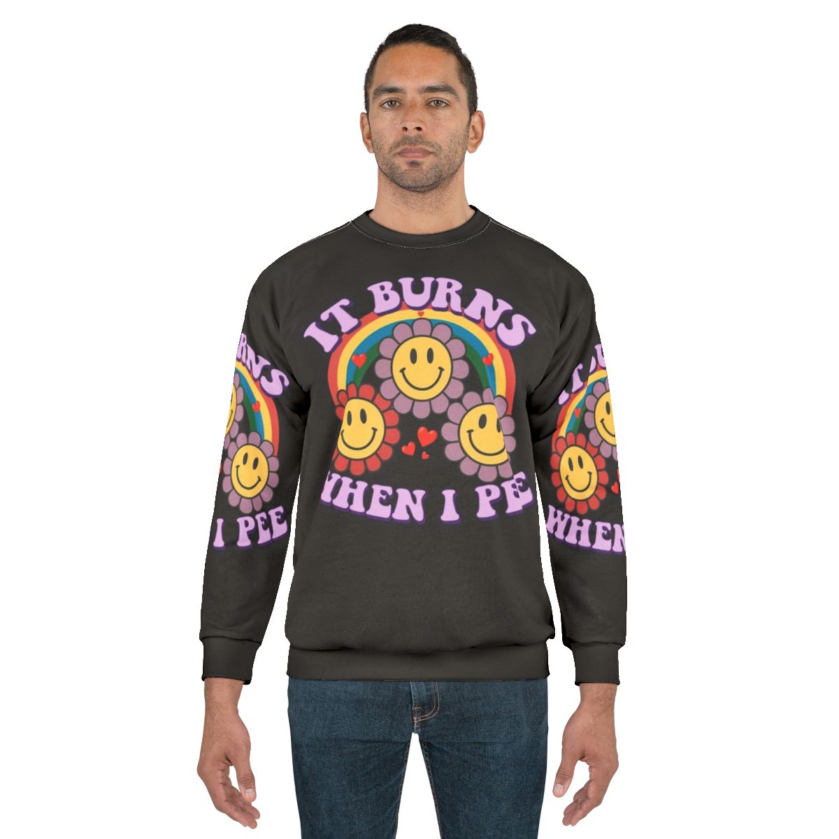 Retro "It Burns When I Pee" Funny Meme Sweatshirt