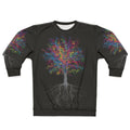 Colorful trees and musical nature inspired sweatshirt