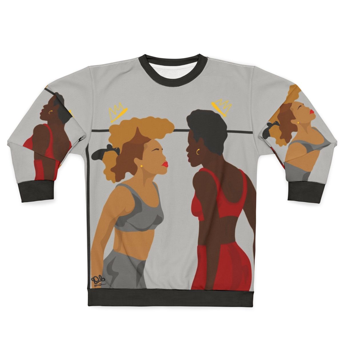 Inspirational "It's All Good" sweatshirt showcasing black pride and natural hair