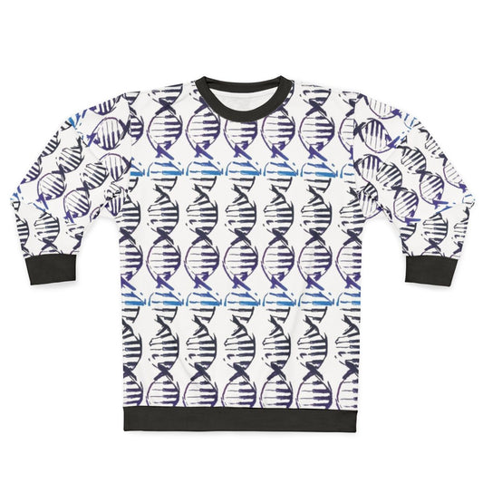 DNA strand silhouette ombre design sweatshirt