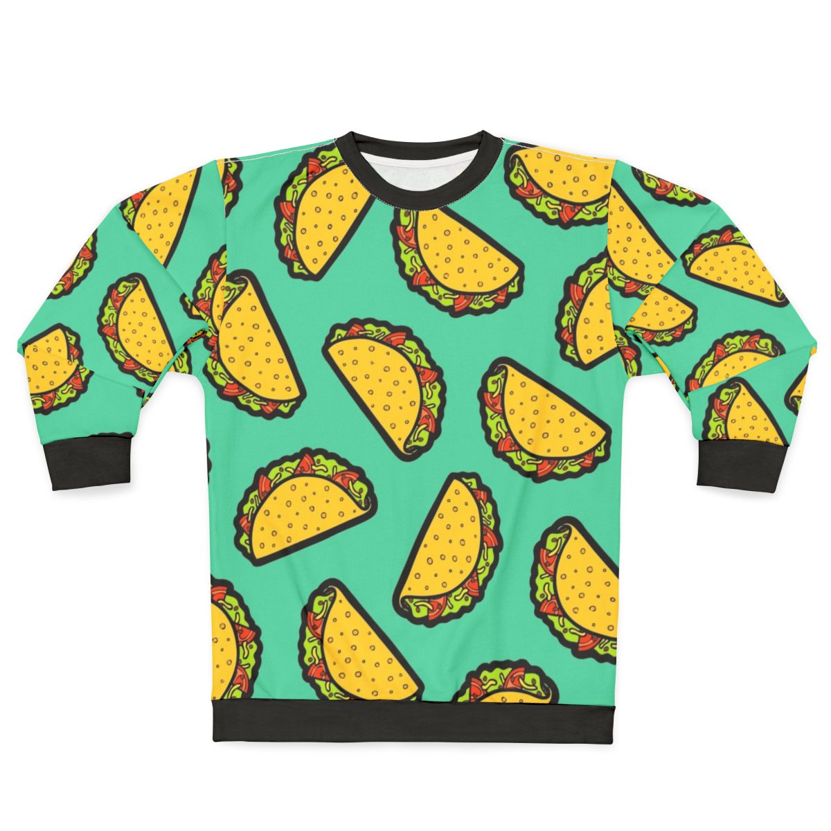 Colorful "It's Taco Time" taco sweatshirt design