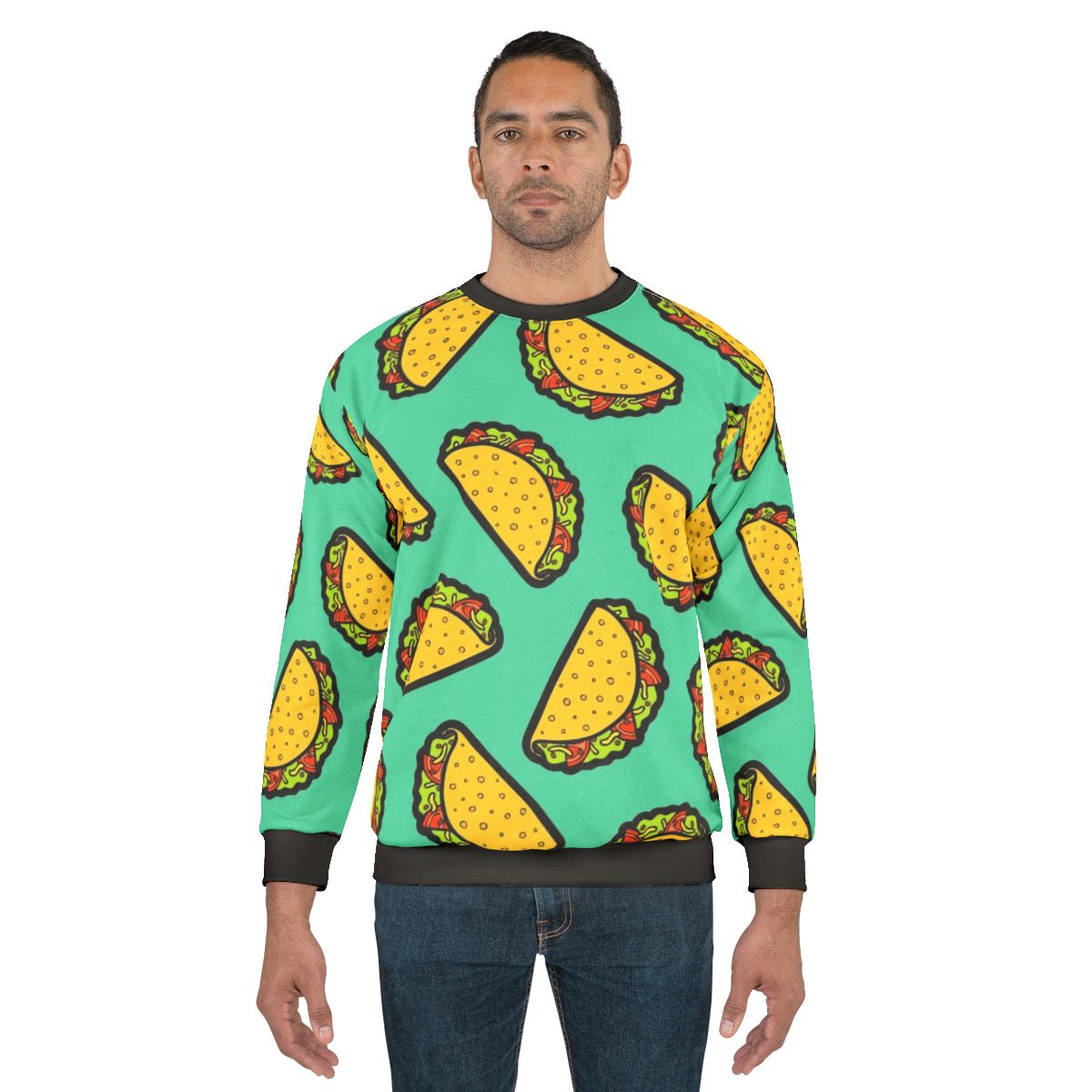 Colorful "It's Taco Time" taco sweatshirt design