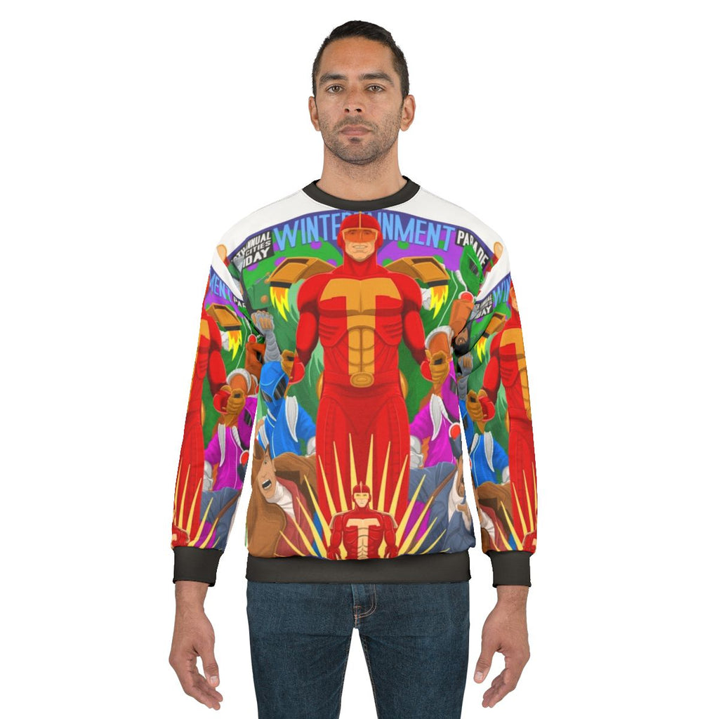 It's Turbo Time Sweatshirt - Jingle All The Way Christmas Sweater with Turboman