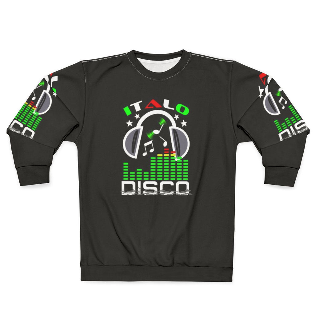 Retro Italo Disco Black Sweatshirt