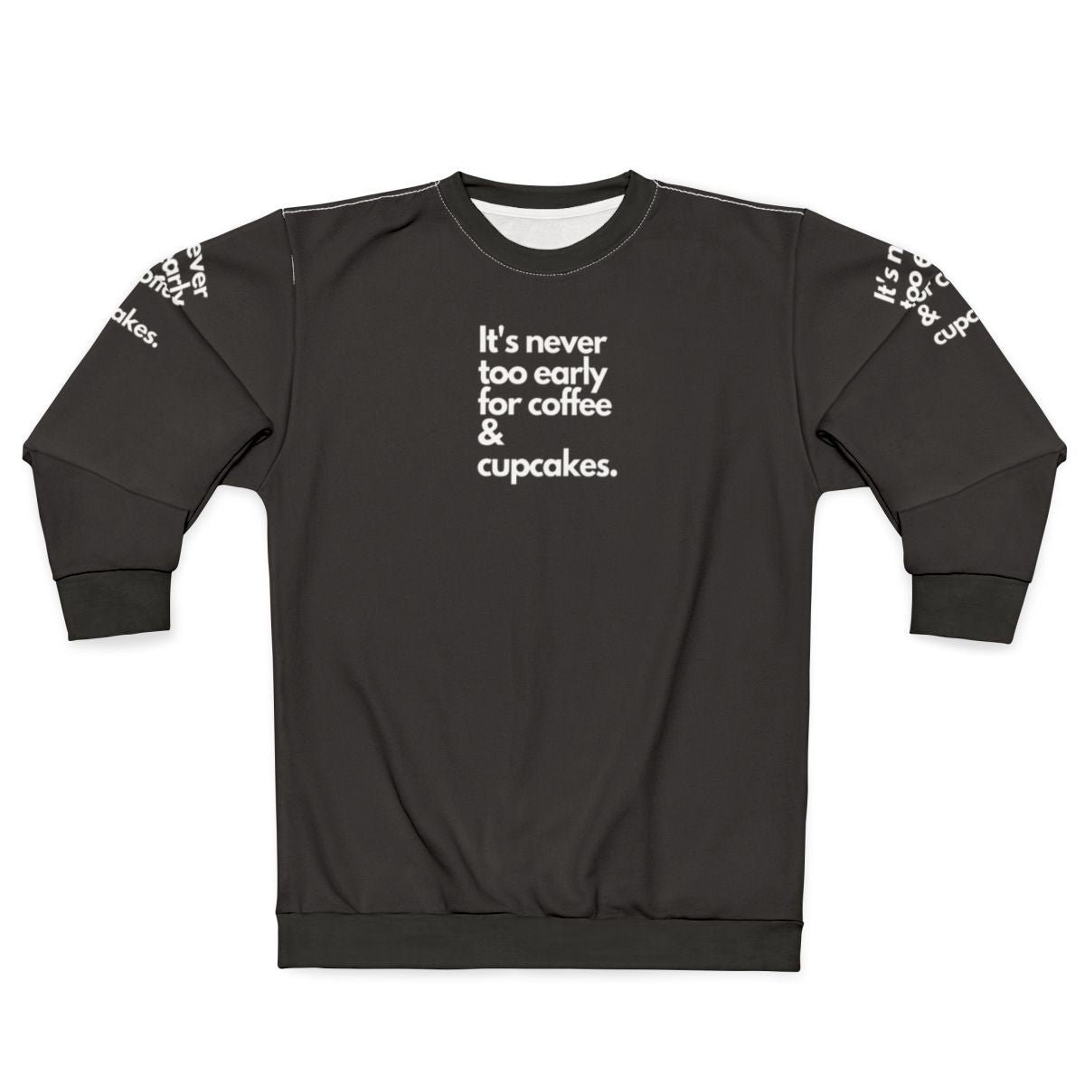 Coffee and cupcakes sweatshirt for women