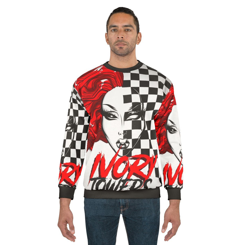 Ivory Towers Drag Queen Checkerboard Sweatshirt