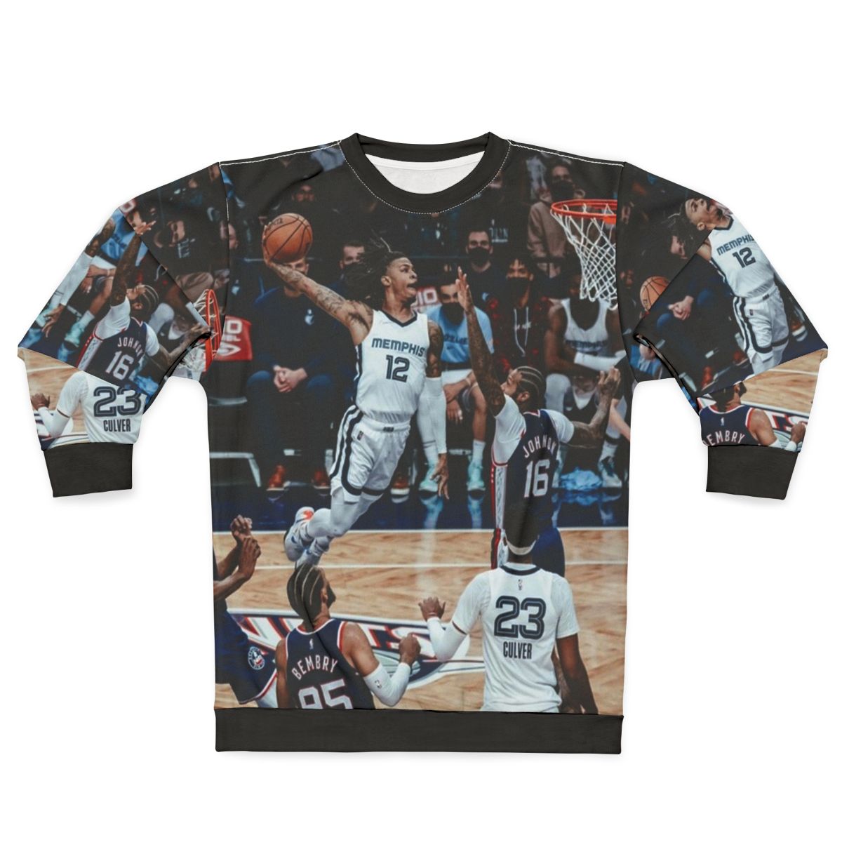 Ja Morant 12 dunking basketball sweatshirt