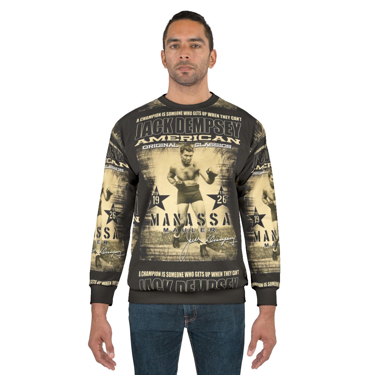 Vintage Jack Dempsey heavyweight champion boxing sweatshirt
