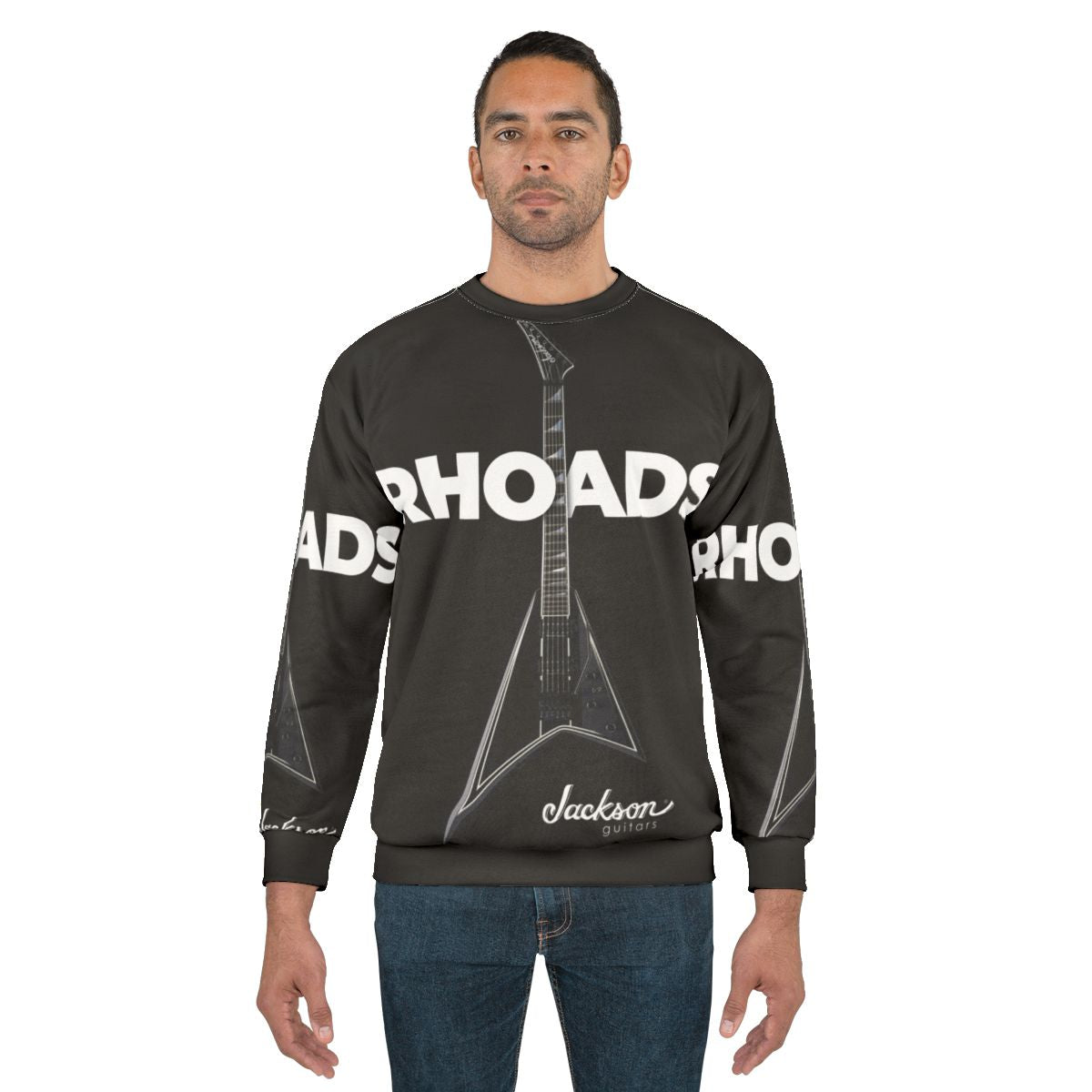 Jackson Rhoads Iconic Sweatshirt featuring guitar and heavy metal design