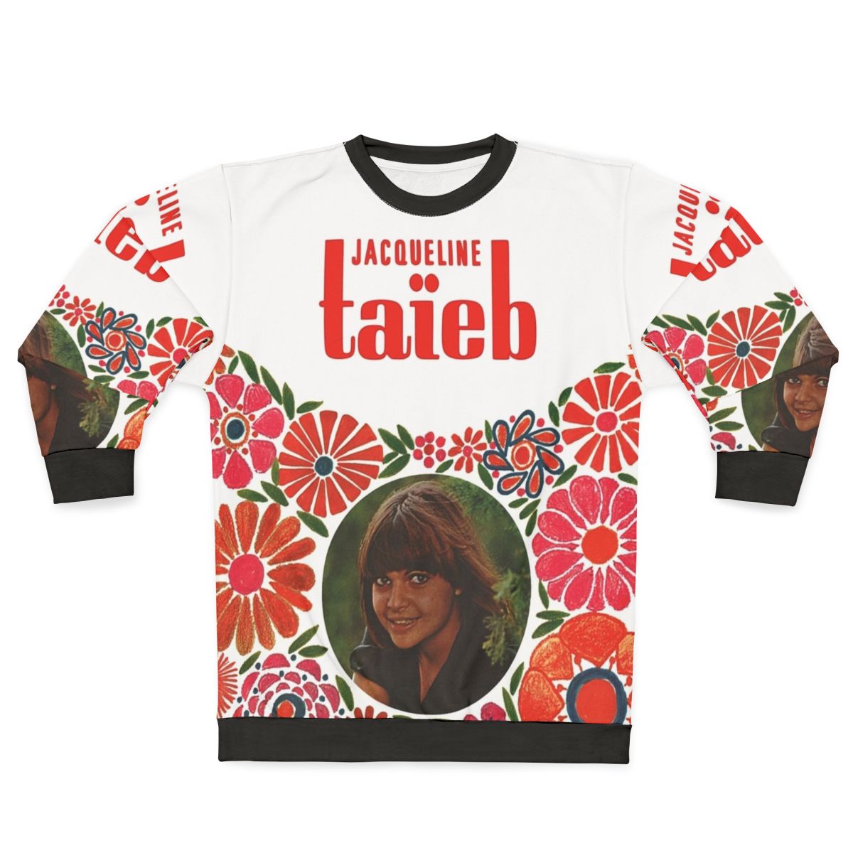 Jacqueline Taieb 1960s Psychedelic Flowers Sweatshirt