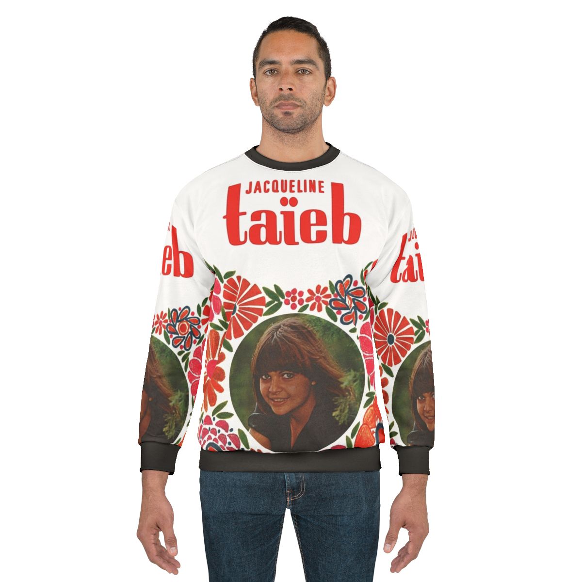 Jacqueline Taieb 1960s Psychedelic Flowers Sweatshirt