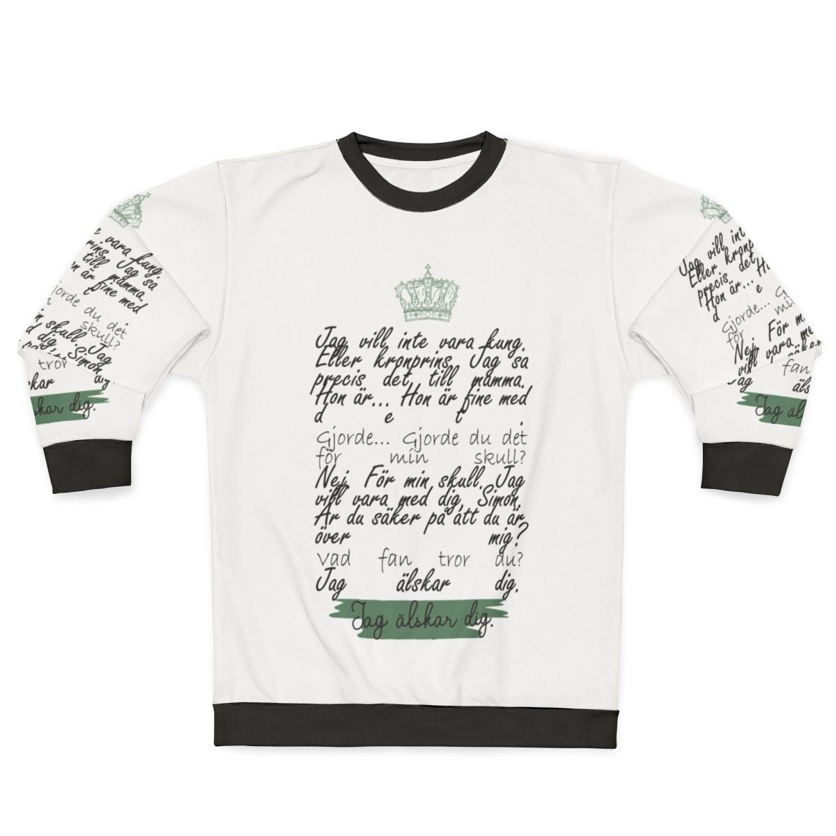 Young Royals Season 3 "I Love You" Sweatshirt with Prince Wilhelm and Simon Eriksson