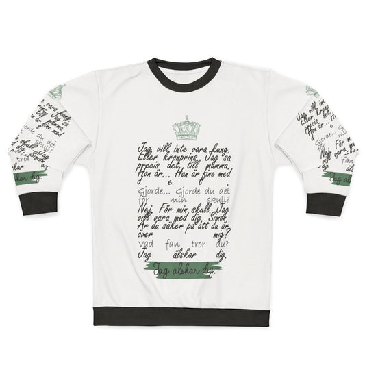 Young Royals Season 3 "I Love You" Sweatshirt with Prince Wilhelm and Simon Eriksson