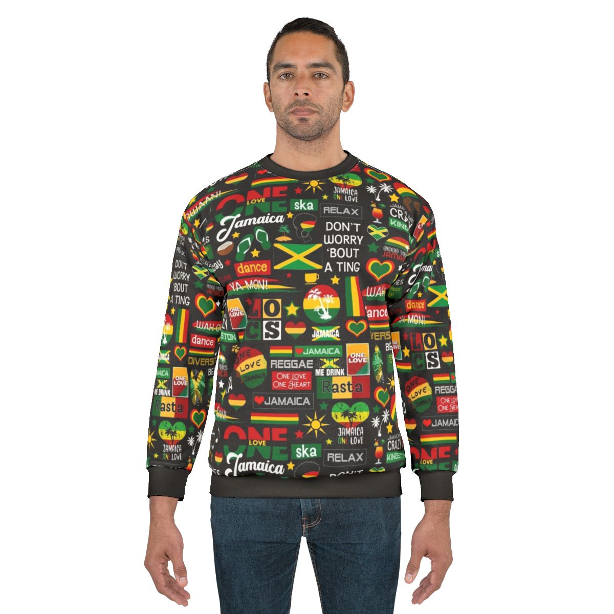 Jamaican one love culture pattern sweatshirt
