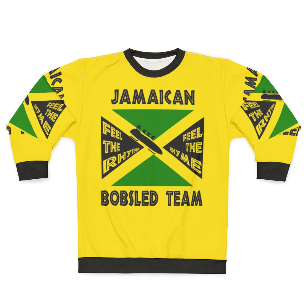 Jamaican Bobsled Team Sweatshirt with Cool Runnings Inspired 90s Retro Design