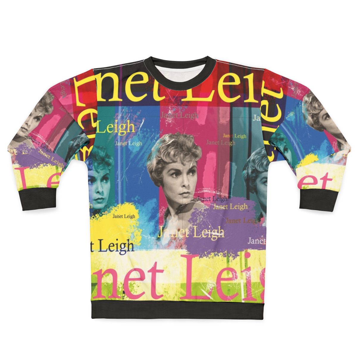 Vintage portrait of actress Janet Leigh on a sweatshirt