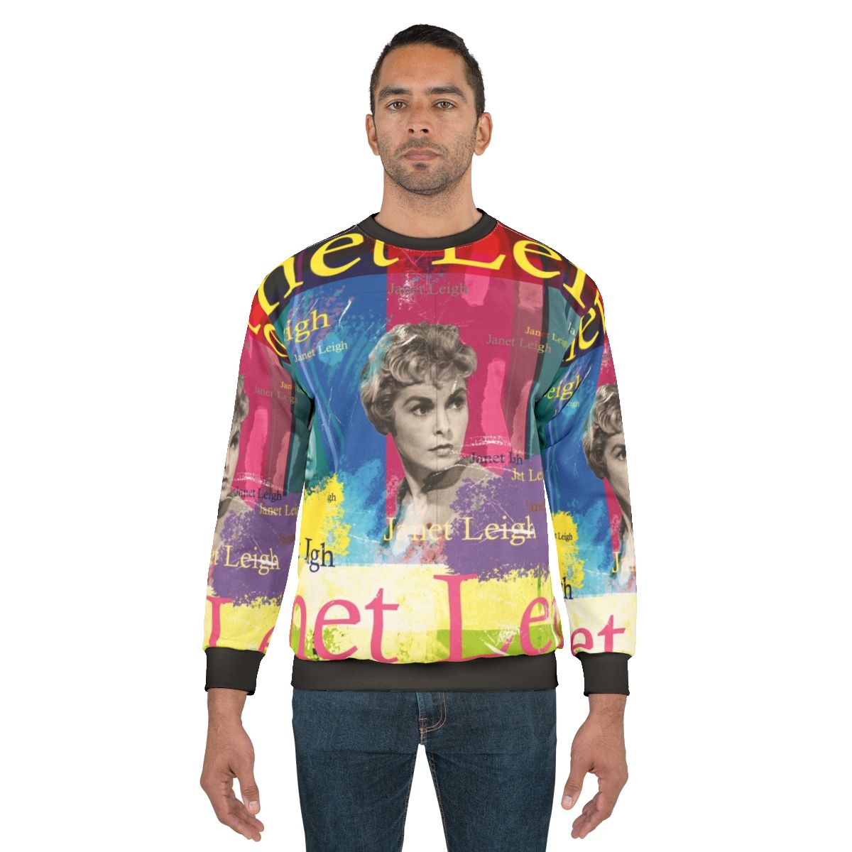 Vintage portrait of actress Janet Leigh on a sweatshirt